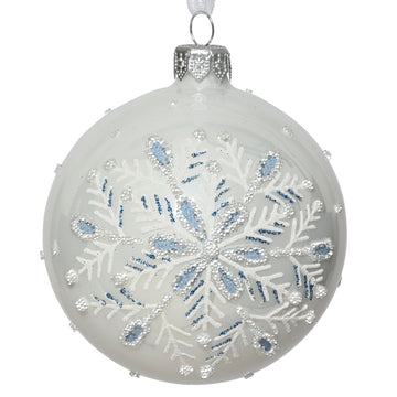 SNOWFLAKE Glob, sticlă, D.8cm de la Mobexpert