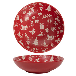 HOLLY FEST Farfurie supă, ceramică, D.21cm