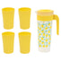 LEMON Set 4 pahare și carafă, plastic