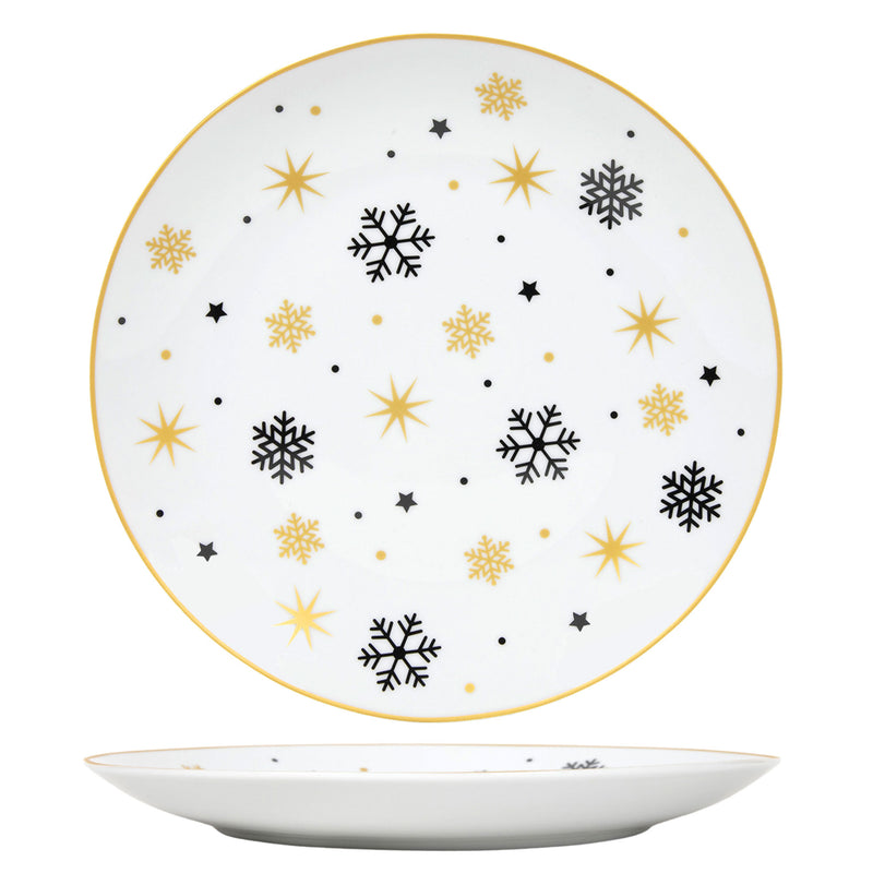 SNOWFLAKE Farfurie fel principal, ceramică, D.27cm