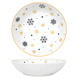 SNOWFLAKE Farfurie supă, ceramică, D.21cm