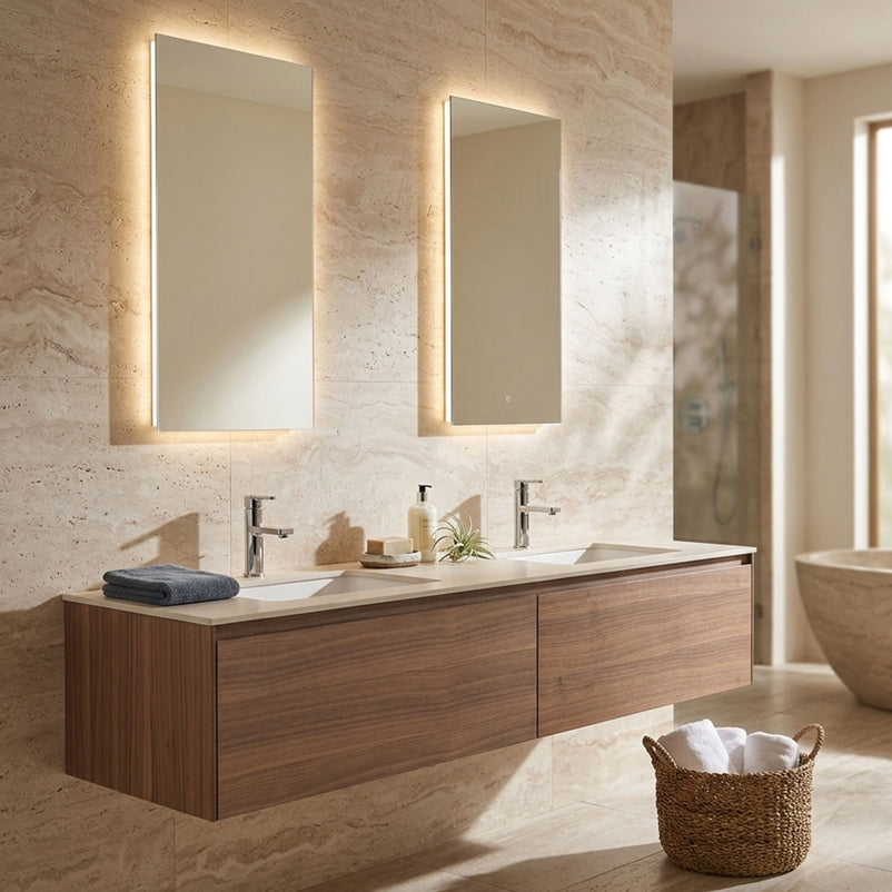HERA/GAMMA Set mobilier baie, mască lavoar, lavoar, 2 oglinzi