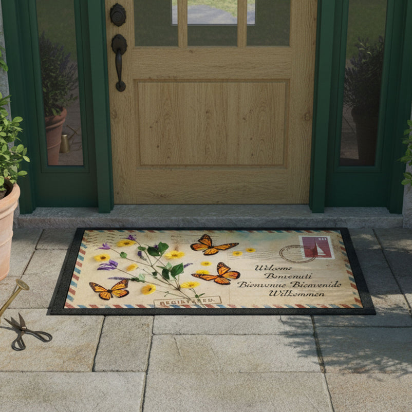 CARTOLINA FARFALLE Covoraș intrare, 40x68cm