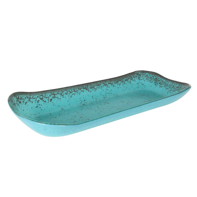 MURANO TURQUESA Platou servire, sticlă, L.40cm