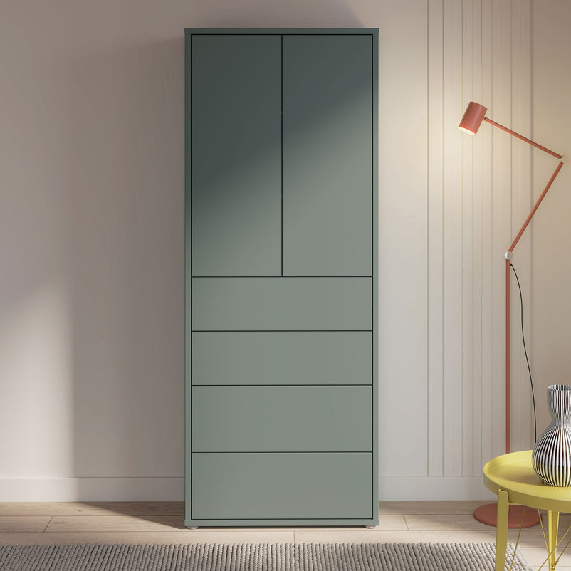 TELLER Dulap 2 uși, 4 sertare