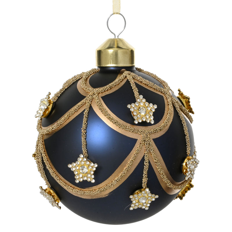 STARS Set 3 globuri, sticlă, D.8cm