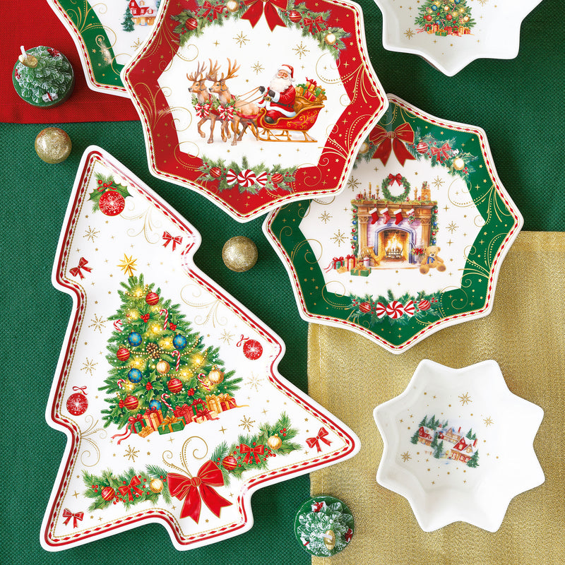 CHRISTMAS HERITAGE Platou servire