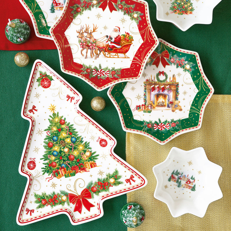 CHRISTMAS HERITAGE Platou servire