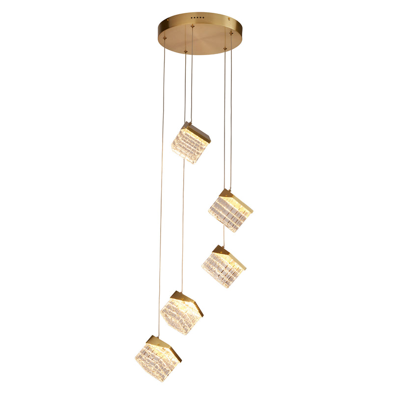 CUBOID Lustră 5x9W LED