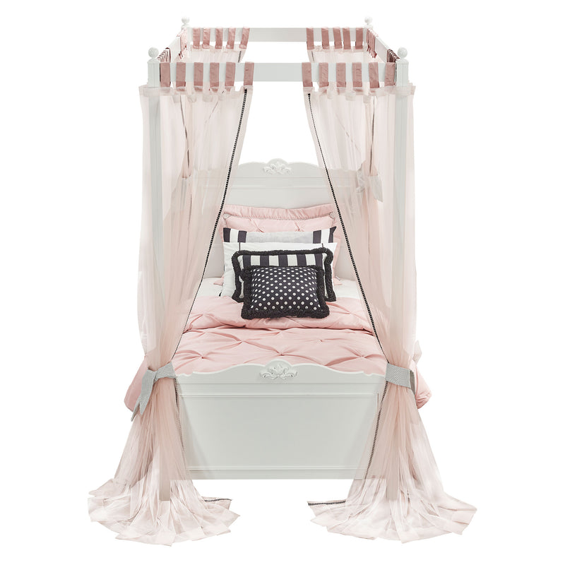 COLETTE Pat cu baldachin copii, 120x200cm, somieră inclusă