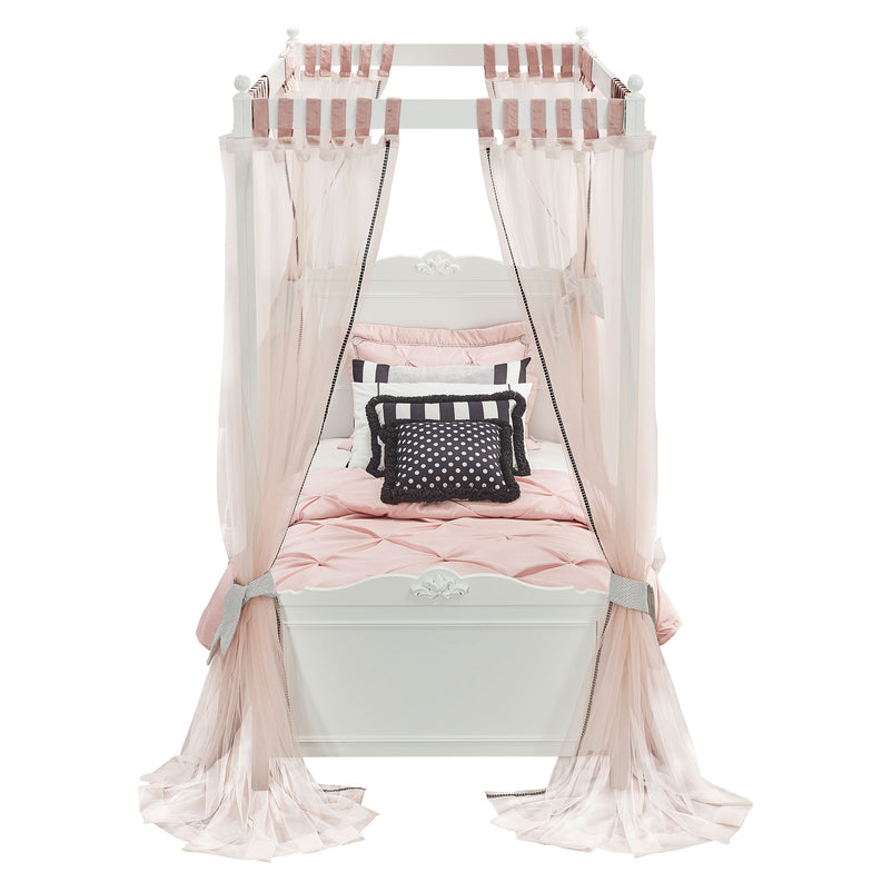 COLETTE Pat cu baldachin copii, 120x200cm, somieră inclusă