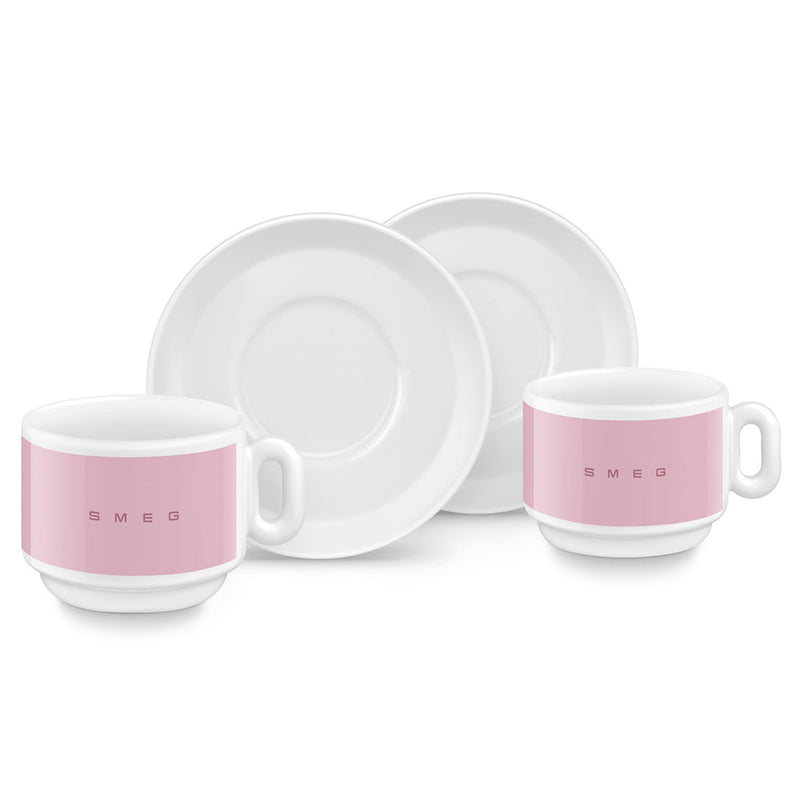 SMEG Set cești și farfurioare