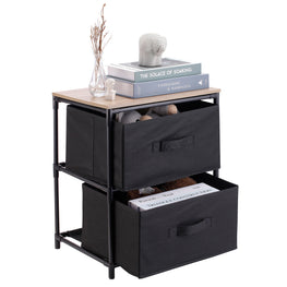 HOME PLUS Suport 2 coșuri pânză