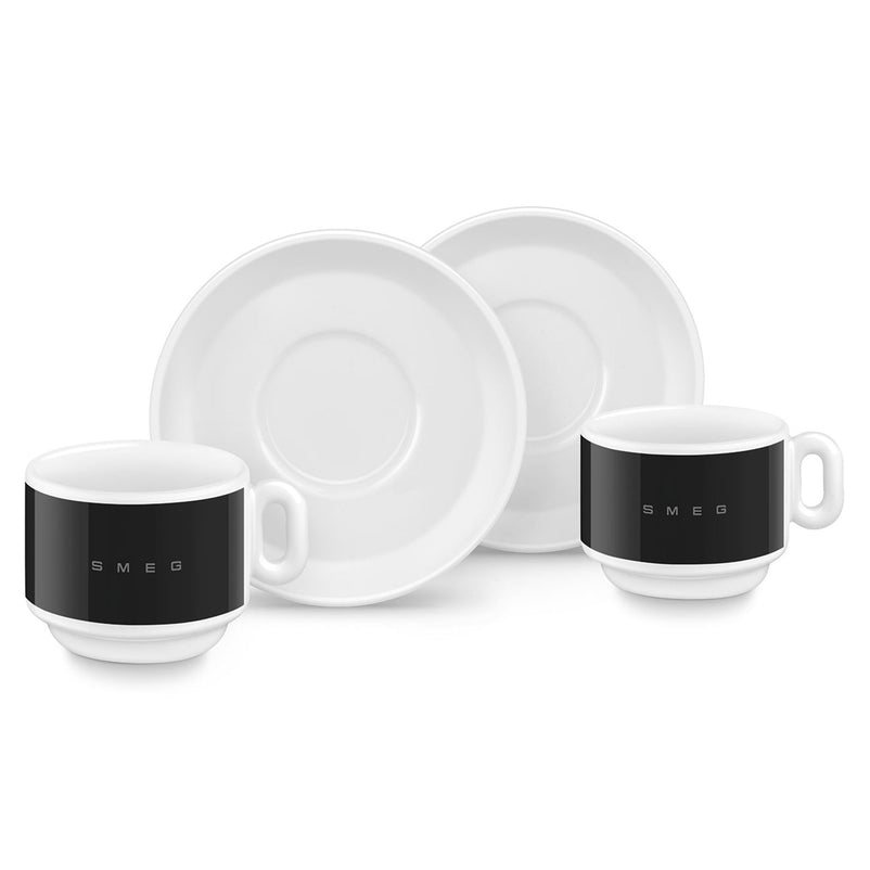 SMEG Set cești și farfurioare