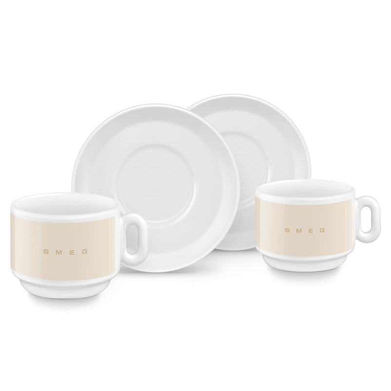 SMEG Set cești și farfurioare