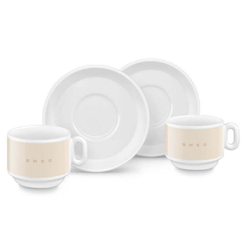 SMEG Set cești și farfurioare