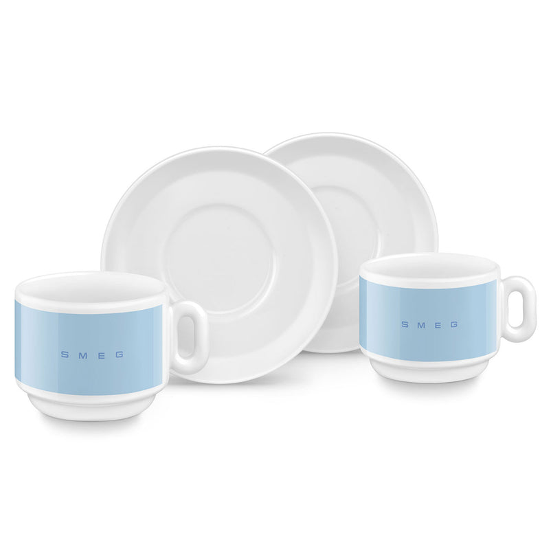 SMEG Set cești și farfurioare