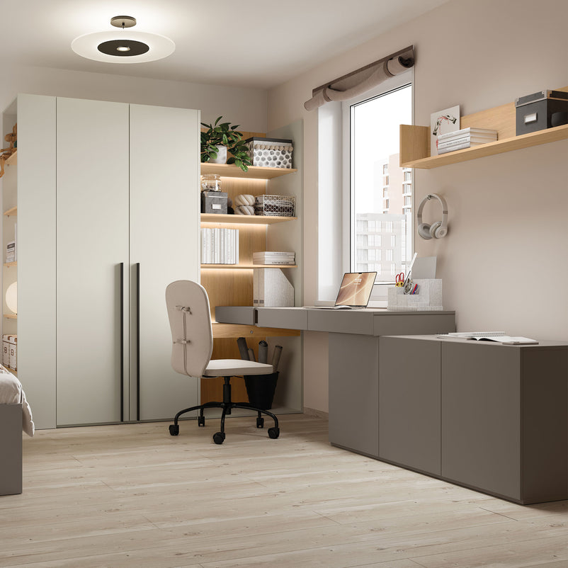 RONNIE Blat birou copii, 3 sertare, 1 laterală stânga/dreapta