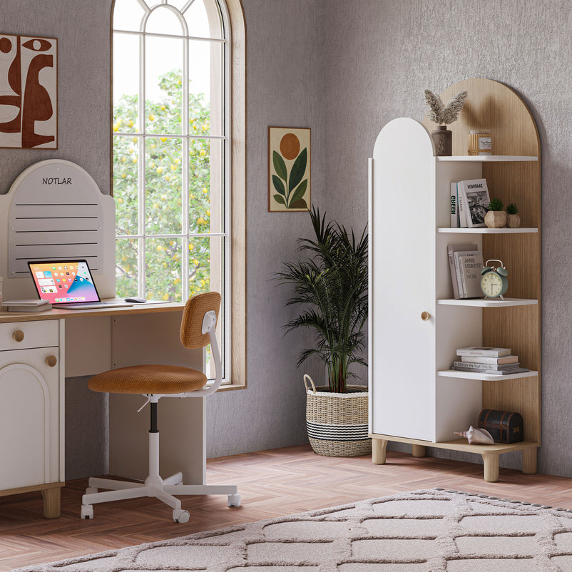 BECKY Etajeră copii, 1 ușă, 4 polițe