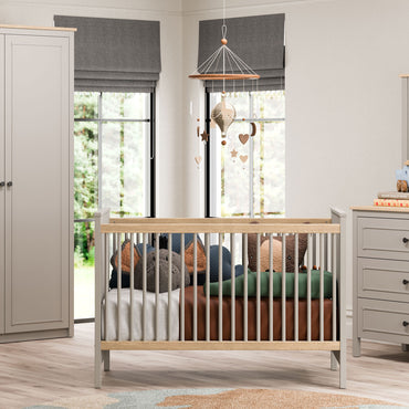 MOONSTONE Pat bebe, 70x140cm, convertibil in junior, somieră reglabilă inclusă