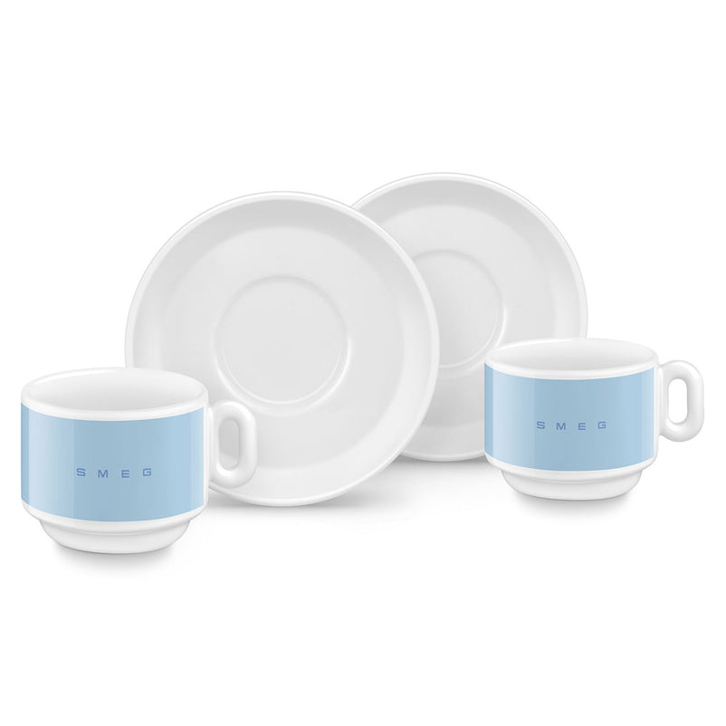 SMEG Set cești și farfurioare