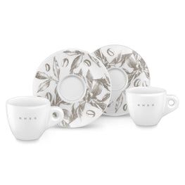 SMEG Set 2 cești și farfurioare espresso, porțelan, 80ml