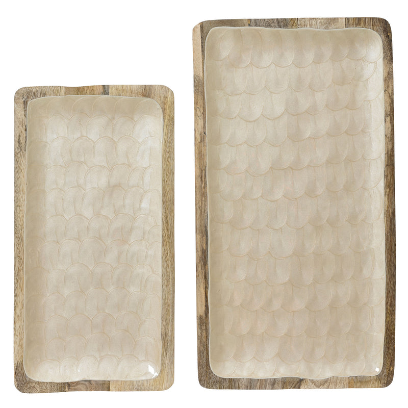 TASTY Set 2 platouri servire, lemn