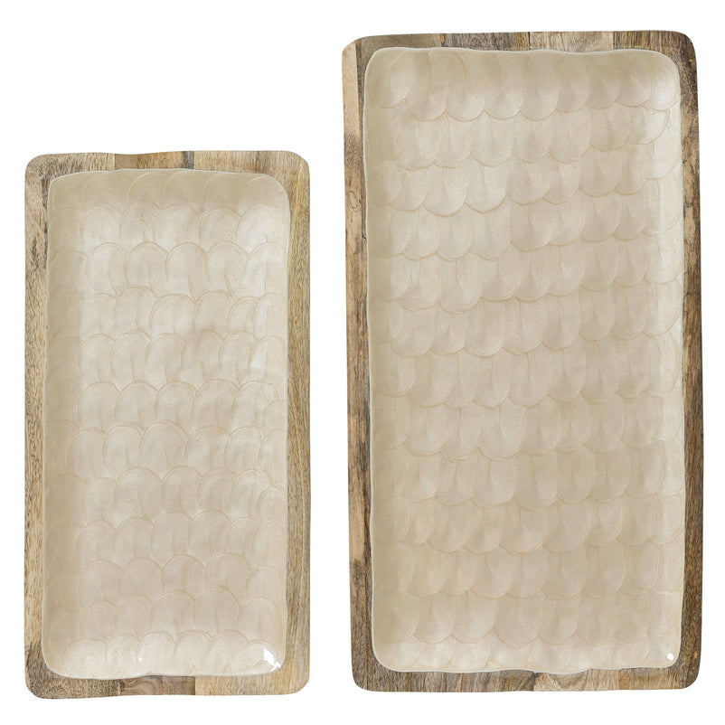 TASTY Set 2 platouri servire, lemn