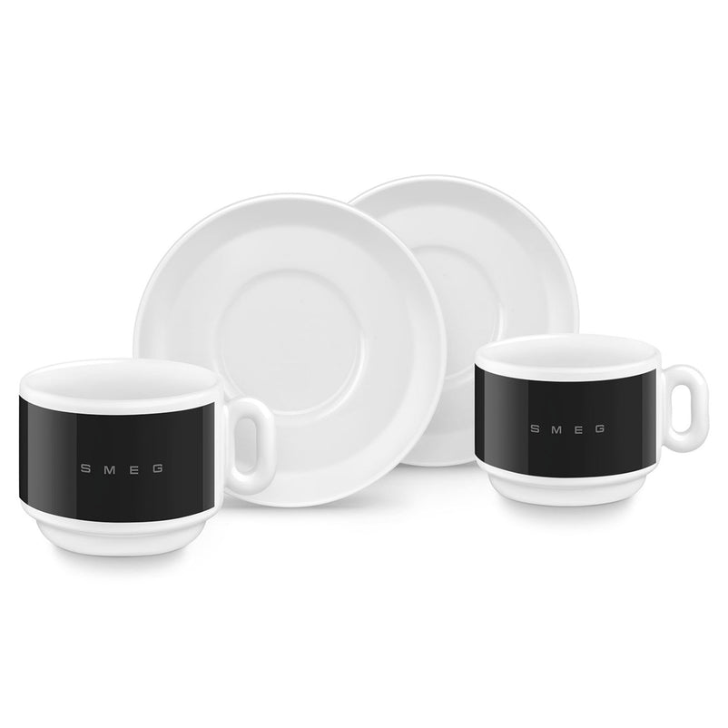 SMEG Set cești și farfurioare