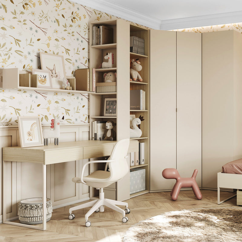 MODISPACE Ansamblu birou copii, etajeră și raft perete