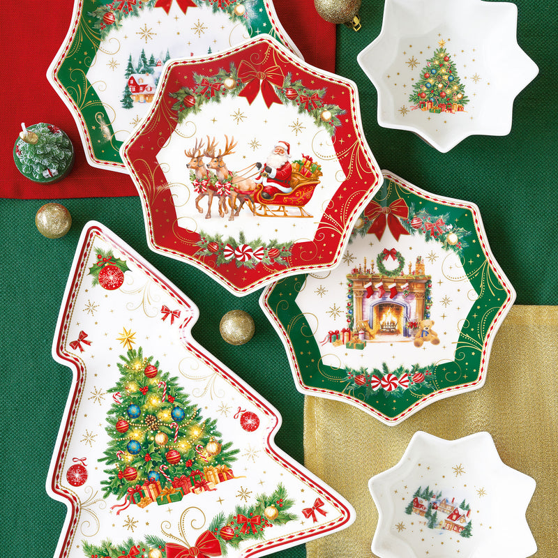 CHRISTMAS HERITAGE Platou servire