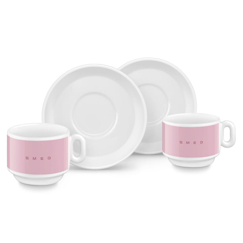 SMEG Set cești și farfurioare