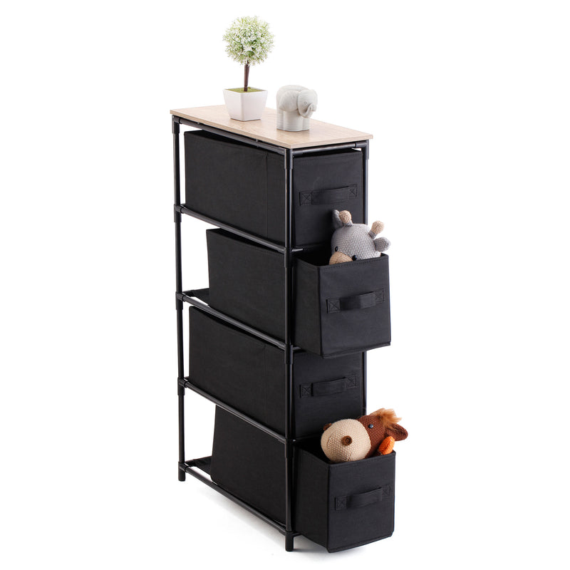 HOME PLUS Suport 4 coșuri pânză