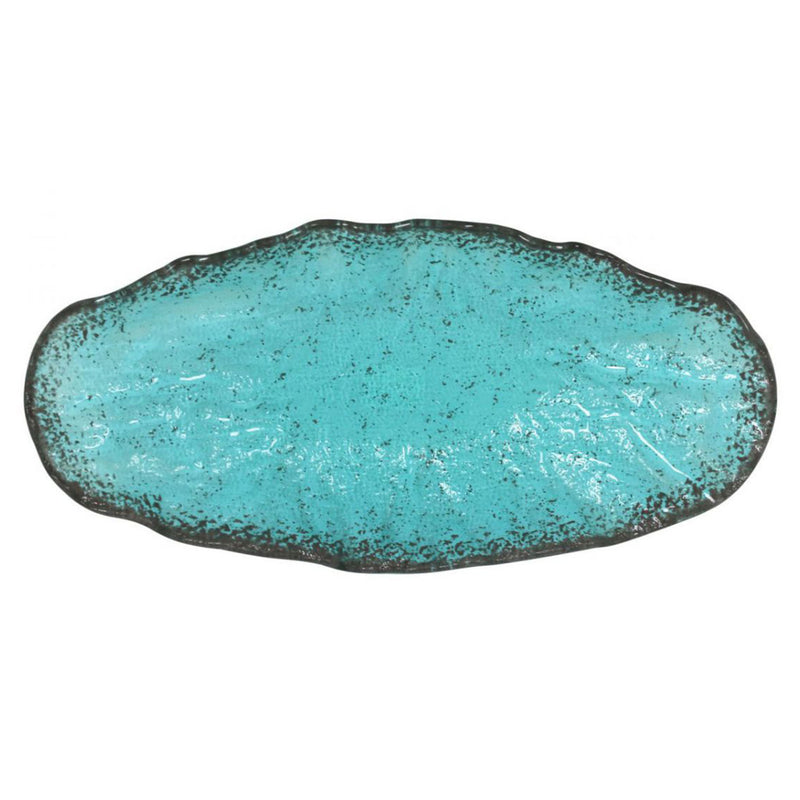 MURANO TURQUESA Platou, sticlă, L.40cm