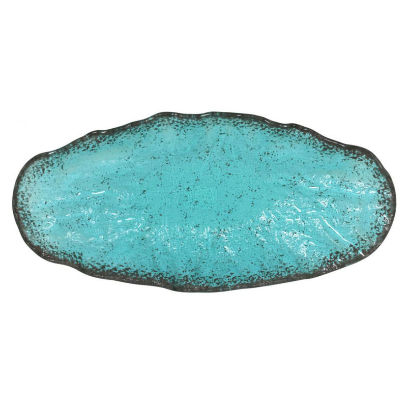 MURANO TURQUESA Platou, sticlă, L.40cm