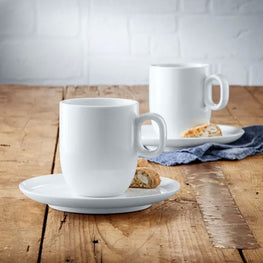 BARISTA Set 2 ceșcuțe și farfurioare, porțelan, 170ml