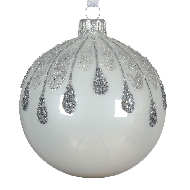 FROZEN Set 2 globuri, sticlă, D.8cm