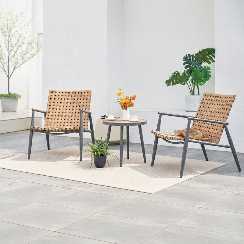 MARLO Set mobilier terasă/grădină, 2 fotolii și măsuță
