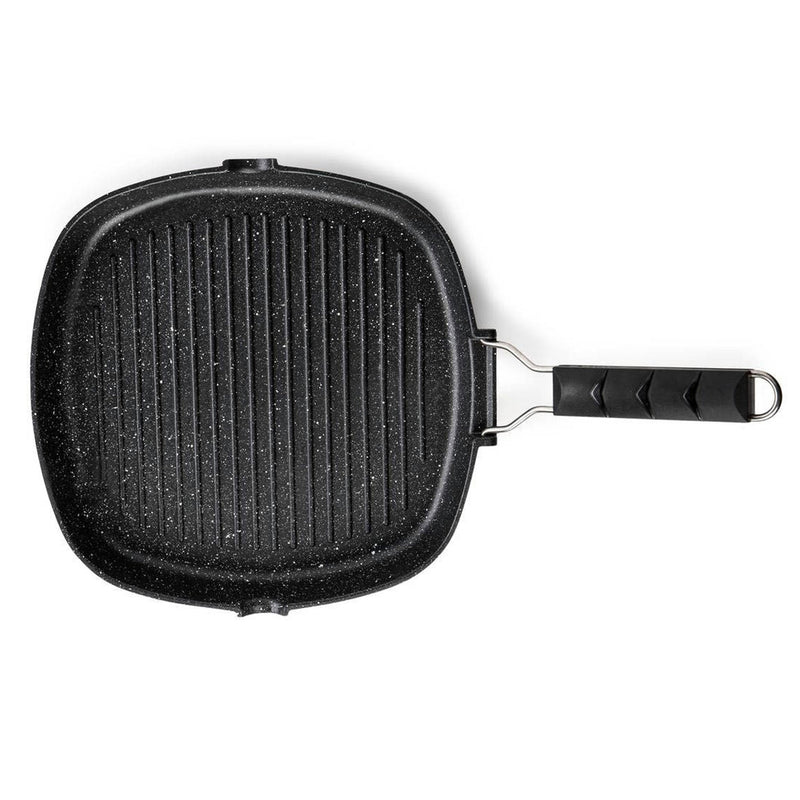 QUTTIN Tigaie grill, aluminiu, L.28cm
