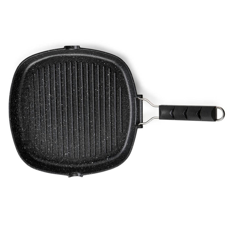 QUTTIN Tigaie grill, aluminiu, L.28cm