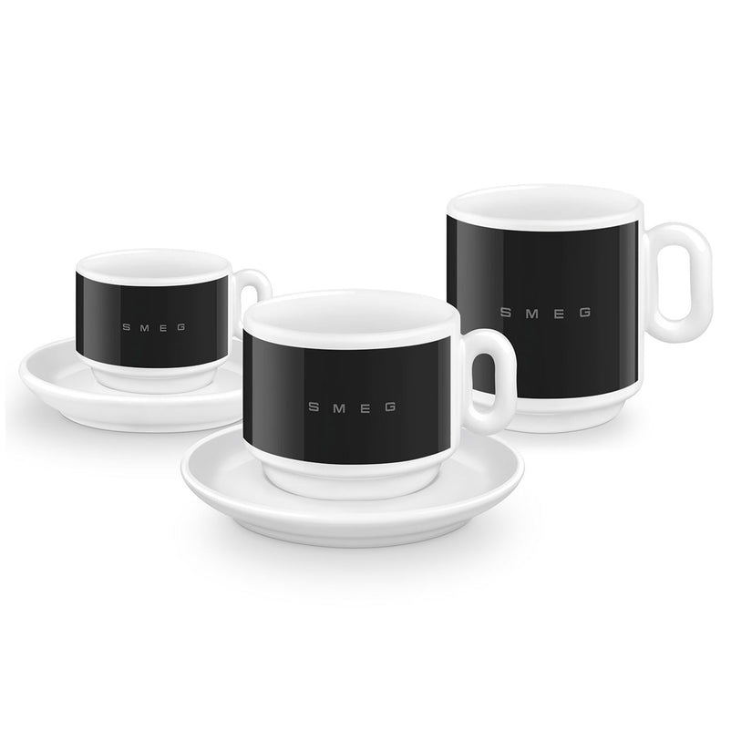 SMEG Set cești și farfurioare