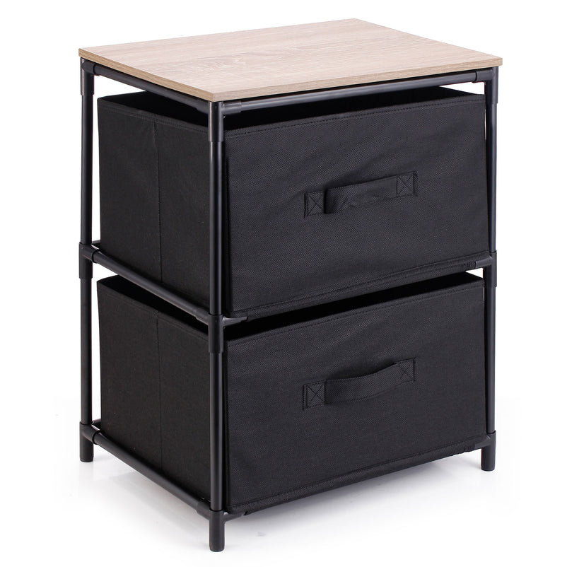 HOME PLUS Suport 2 coșuri pânză