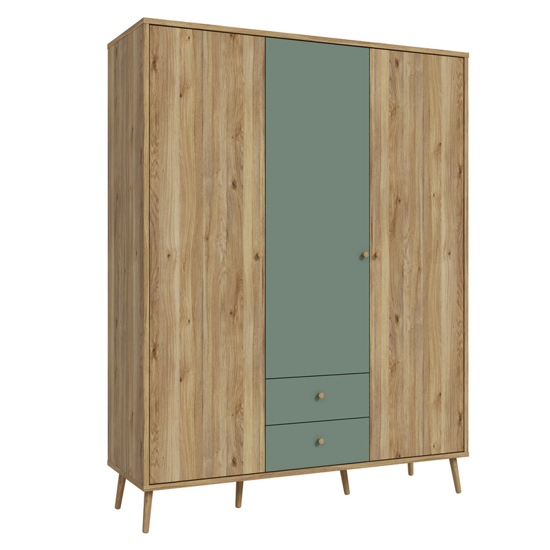 MIRACLE Dulap copii, 3 uși, 2 sertare