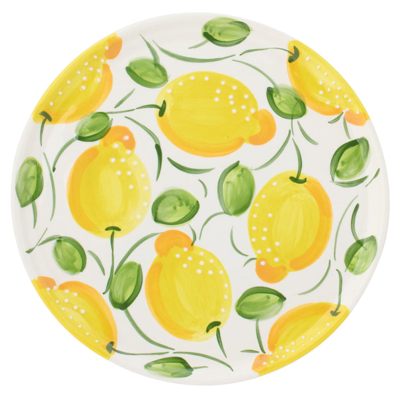 LEMON Platou, faianță, D.34cm