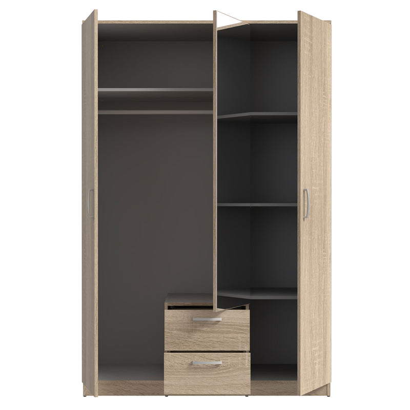 NICOS Dulap 3 uși, 2 sertare