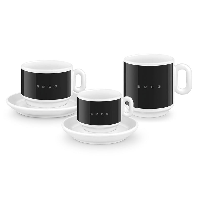 SMEG Set cești și farfurioare