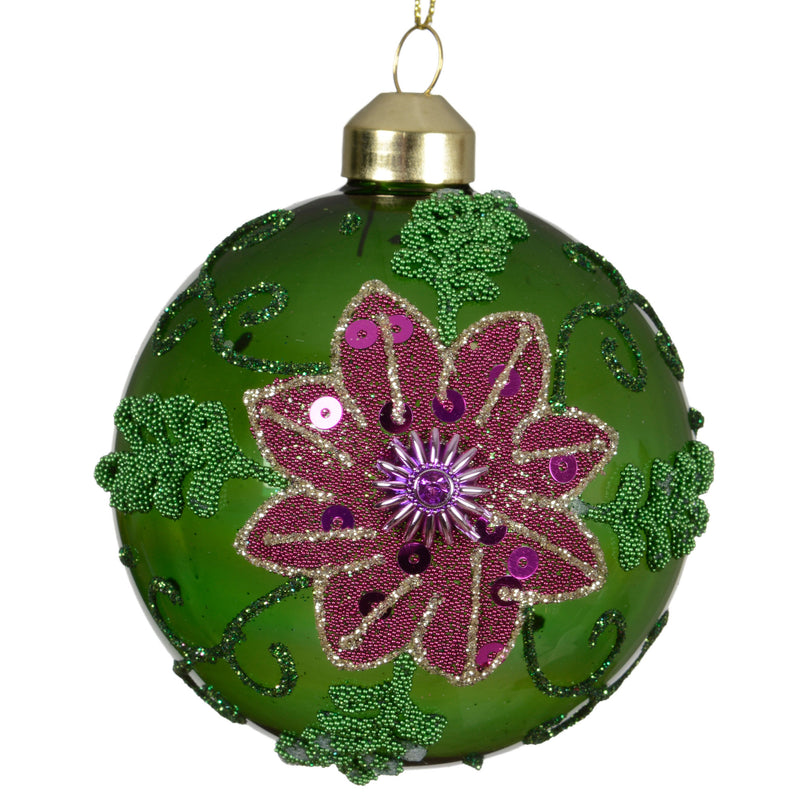 FLORA Set 3 globuri, sticlă, D.8cm