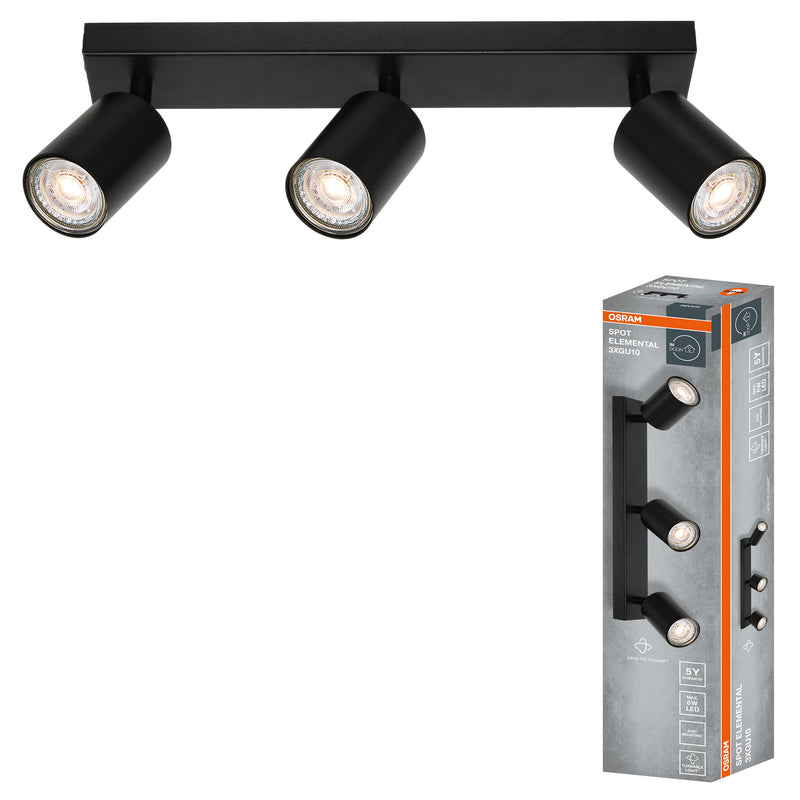 ELEMENTAL Plafonieră 3x6W GU10