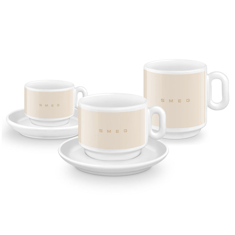 SMEG Set cești și farfurioare