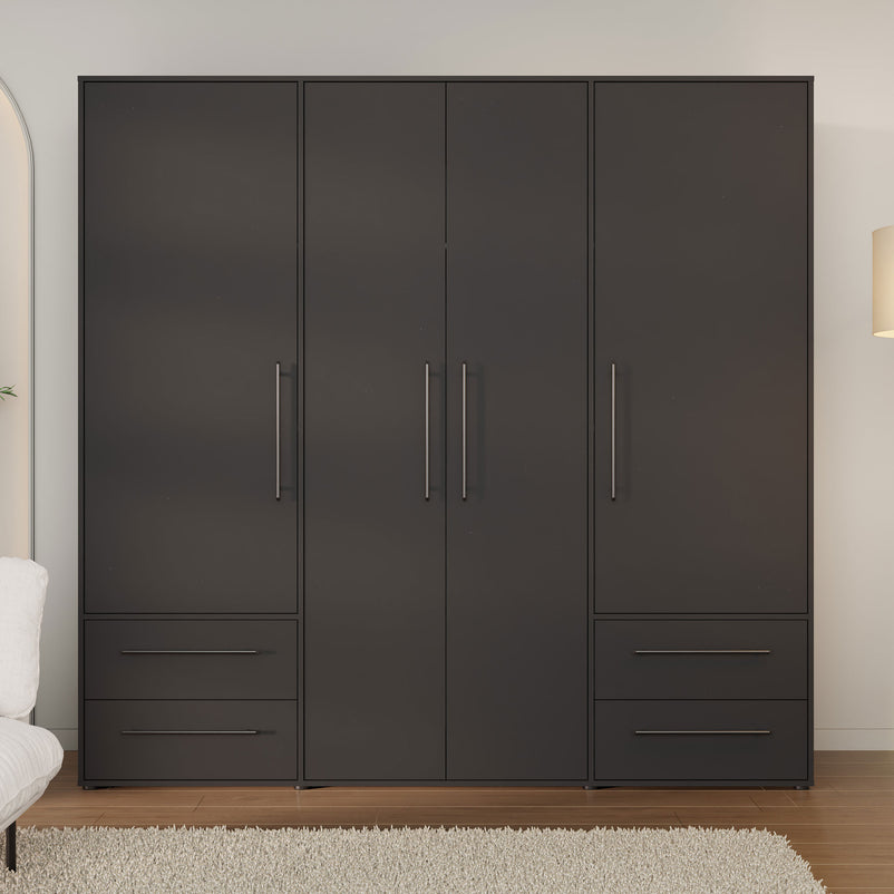 NATE Dulap 4 uși, 4 sertare